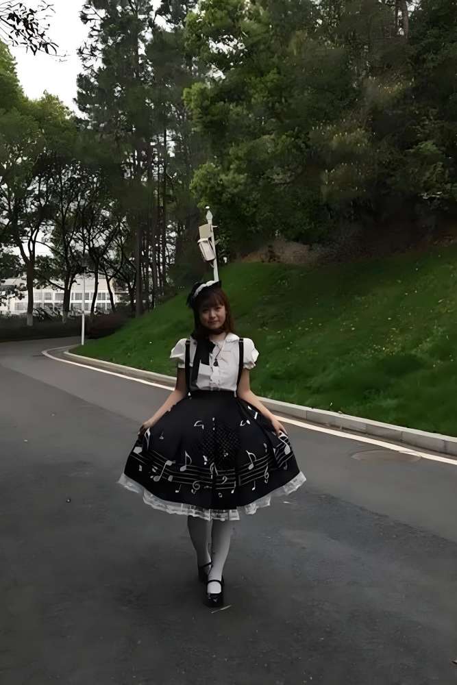True Color ~Musical Notes~ Sweet Lolita Prints Skirt 6 Colors
