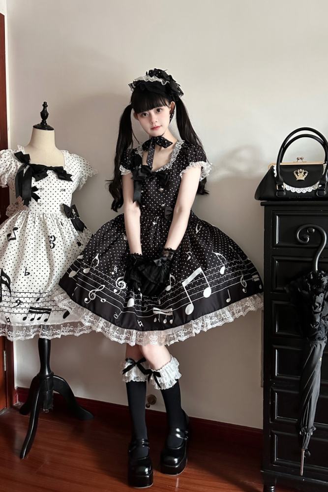 True Color ~Musical Notes~ Sweet Lolita Prints OP 6 Colors