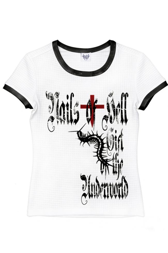 Wet Body Subculture Prints Jirai Kei Cotton T-shirt