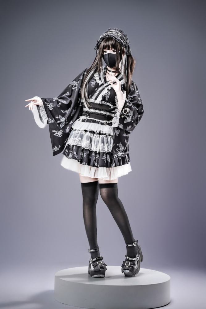 Ginga U ~Sewing Puppet~ Japanese Yukata Jirai Kei Top and Skirt