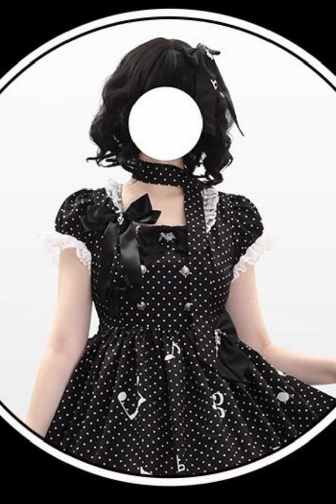 True Color ~Musical Notes~ Lolita Headdress and Neckerchief
