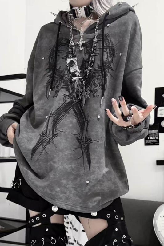Tricuspid C ~Binding Specimen~ Jirai Kei Cotton Hoodie
