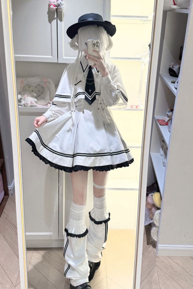 Yoshiki ~Starlight Command~ Sailor Uniform Plus Size Jirai Kei Dress