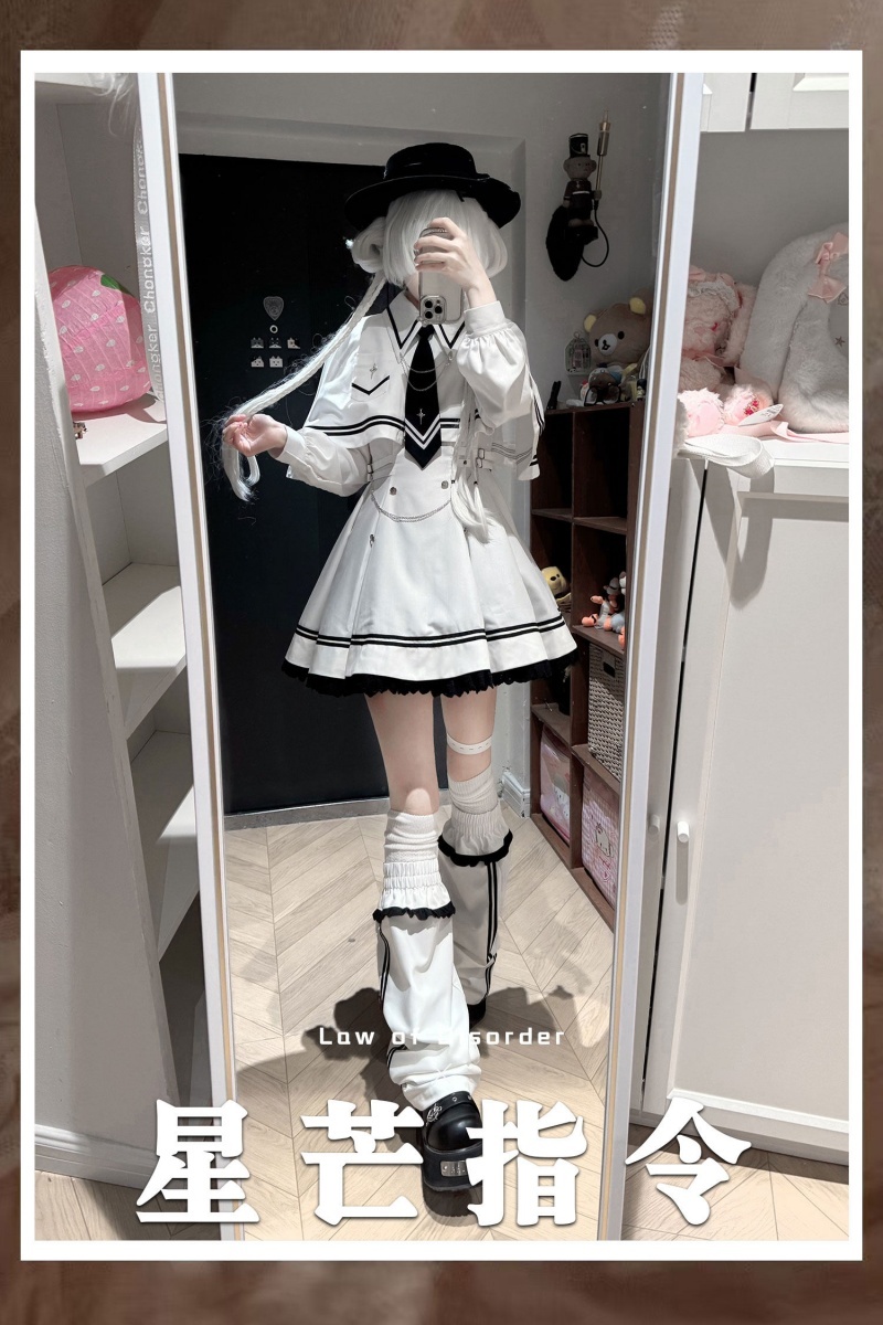 Yoshiki ~Starlight Command~ Sailor Uniform Plus Size Jirai Kei Dress
