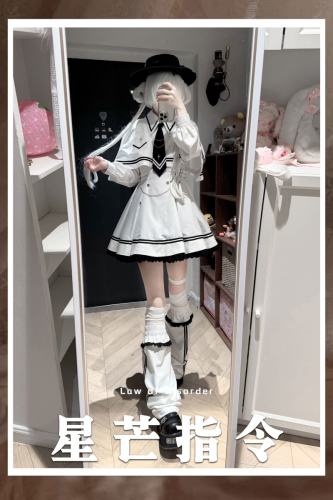 Yoshiki ~Starlight Command~ Sailor Uniform Plus Size Jirai Kei Dress