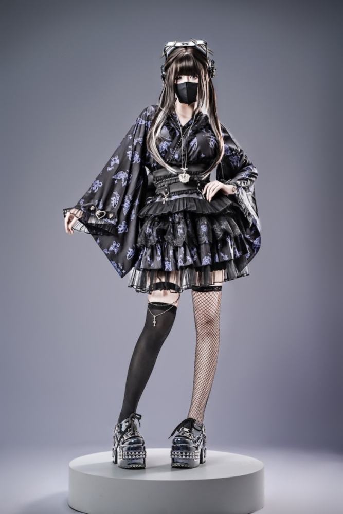 Ginga U ~Sewing Puppet~ Japanese Yukata Jirai Kei Top and Skirt