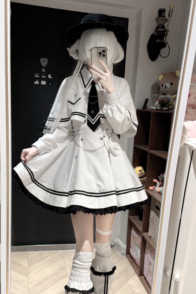 Yoshiki ~Starlight Command~ Sailor Uniform Plus Size Jirai Kei Dress