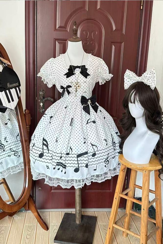 True Color ~Musical Notes~ Lolita Headdress and Neckerchief