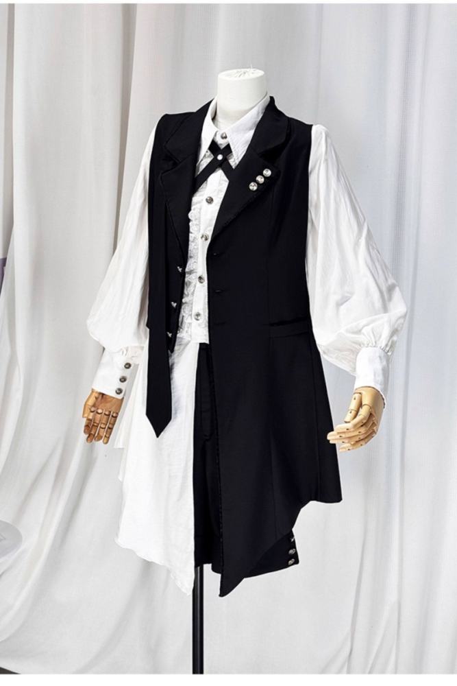 Castle Too ~Tea Concerto~ Ouji Lolita Vest Blouse and Short Pants