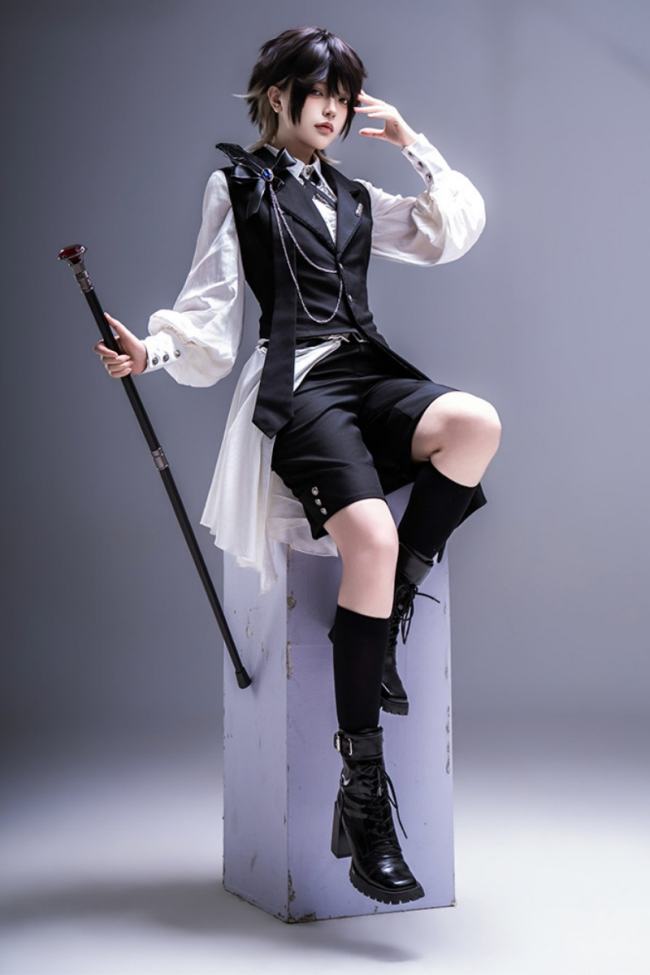 Castle Too ~Tea Concerto~ Ouji Lolita Vest Blouse and Short Pants