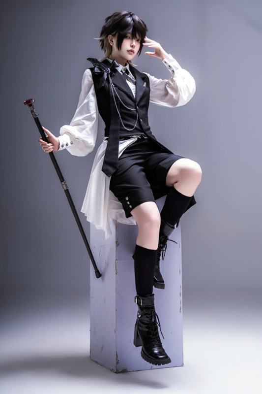 Castle Too ~Tea Concerto~ Ouji Lolita Vest Blouse and Short Pants
