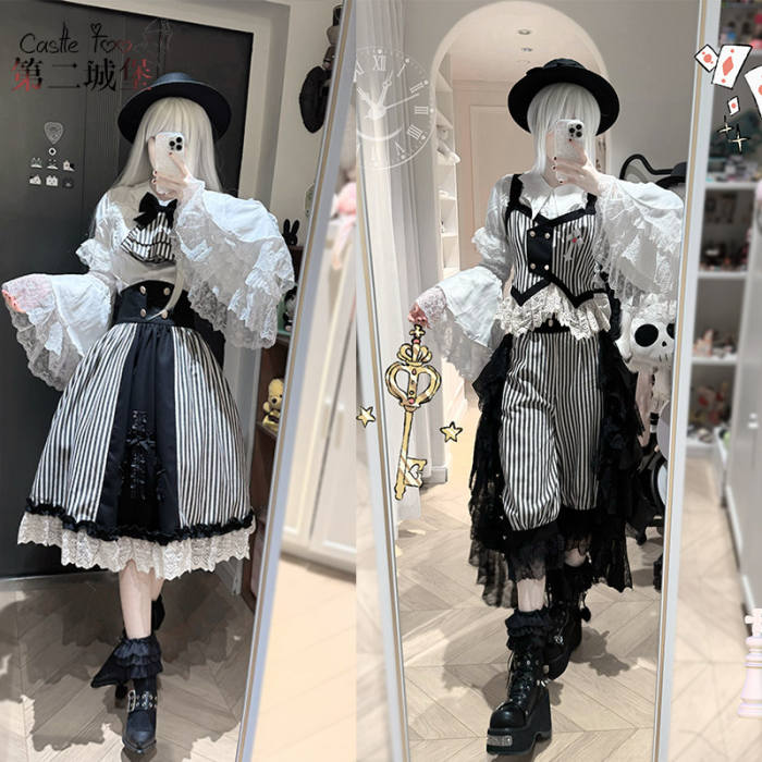Castle Too ~The Wednesday~ Ouji Lolita Skirt Blouse and Short Pants