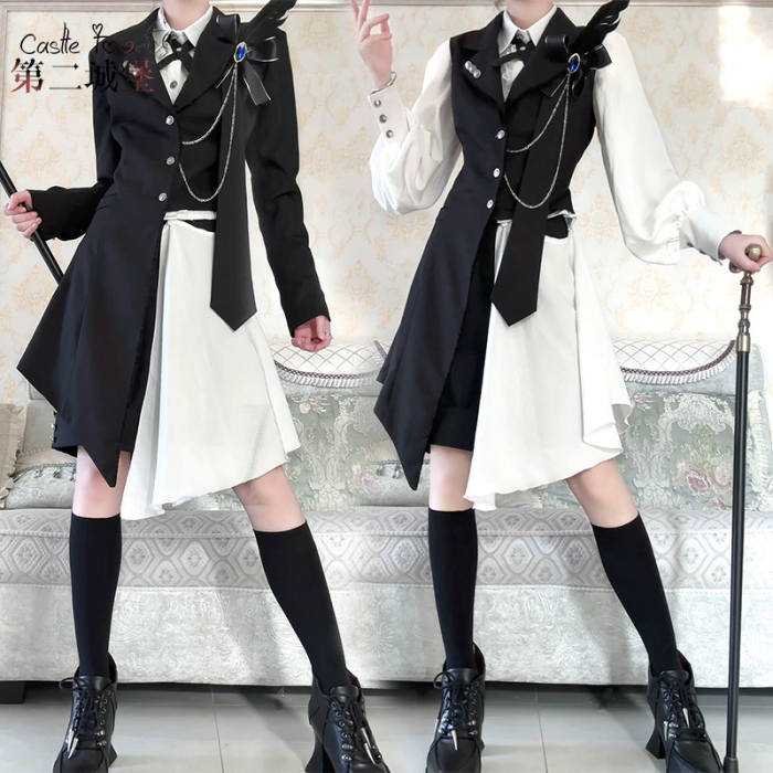 Castle Too ~Tea Concerto~ Ouji Lolita Vest Blouse and Short Pants
