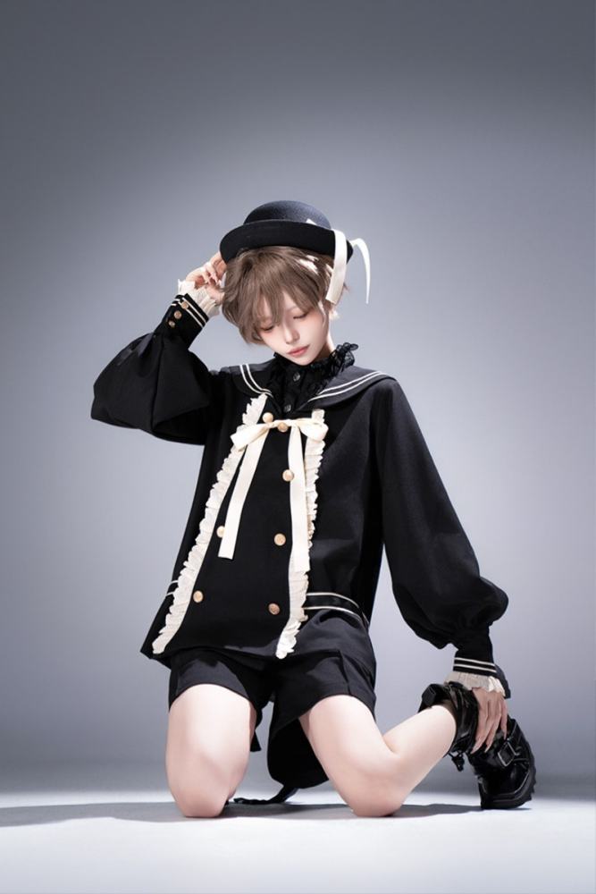 Castle Too ~Misty City~ Ouji Lolita Coat and Short Pants