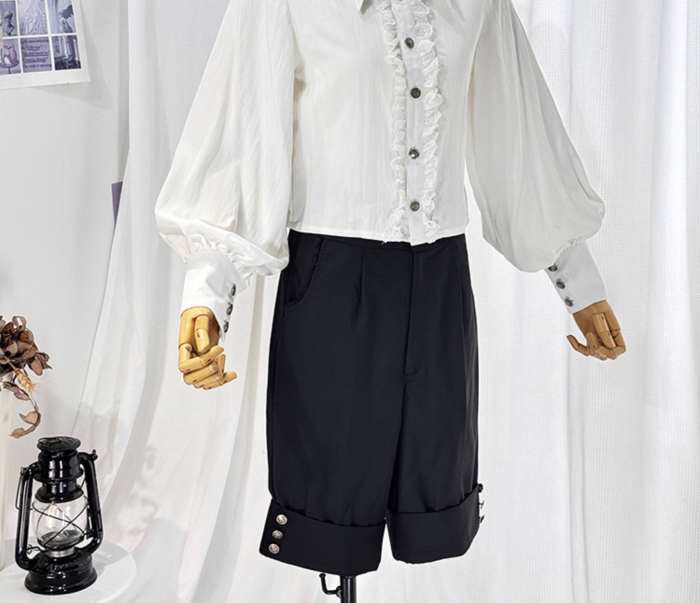 Castle Too ~Tea Concerto~ Ouji Lolita Vest Blouse and Short Pants