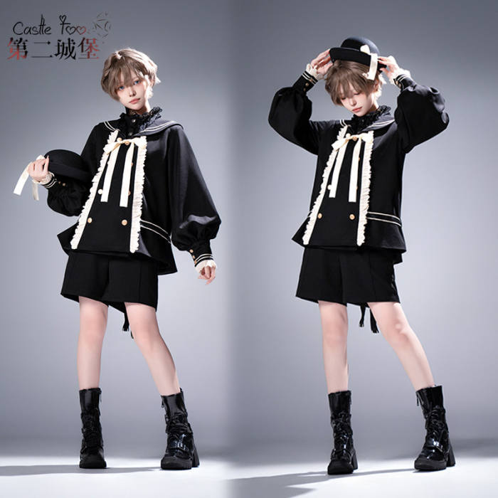 Castle Too ~Misty City~ Ouji Lolita Coat and Short Pants