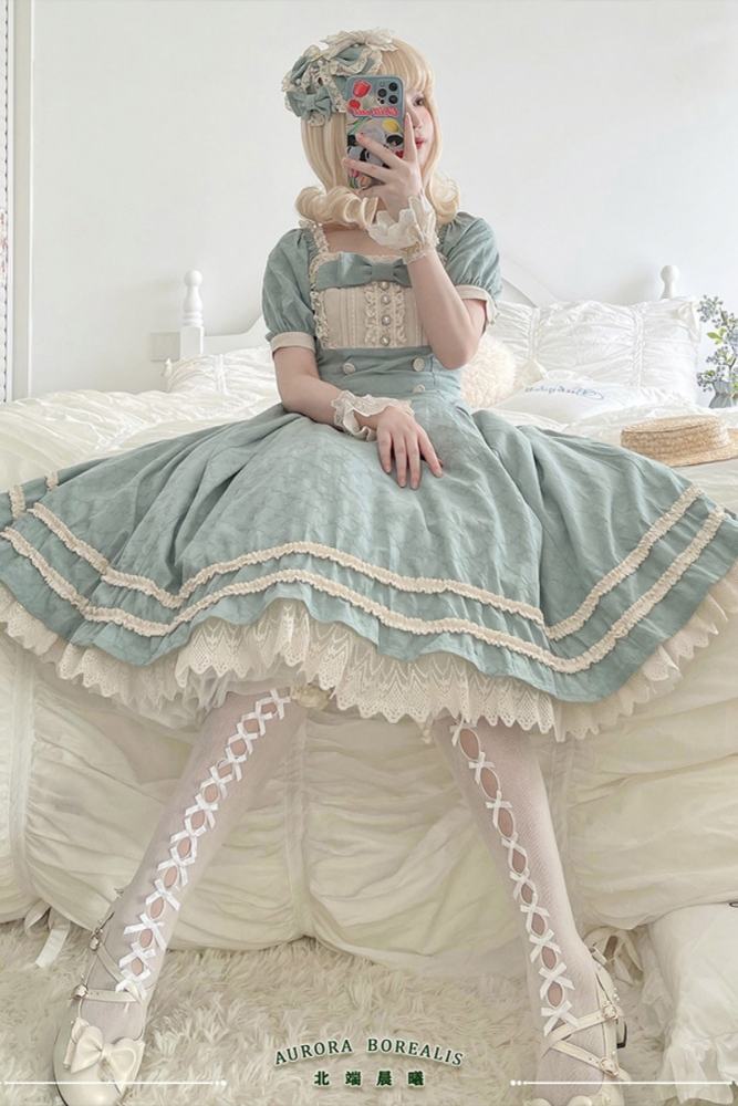 Rose Waltz by Aurora Borealis Lolita Short Sleeves OP