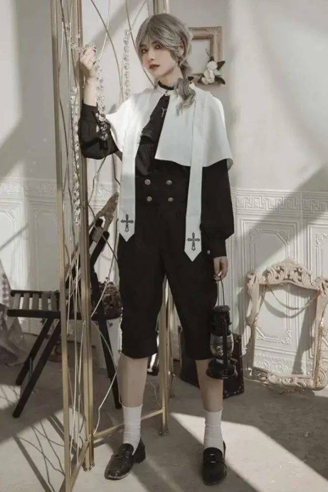 Castle Too Holy College Lolita Skirt, Blouse, Pants and Cape