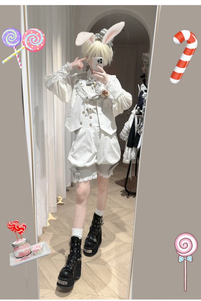 Castle Too ~Candy Shop~ Ouji Lolita Blouse and Short Pants