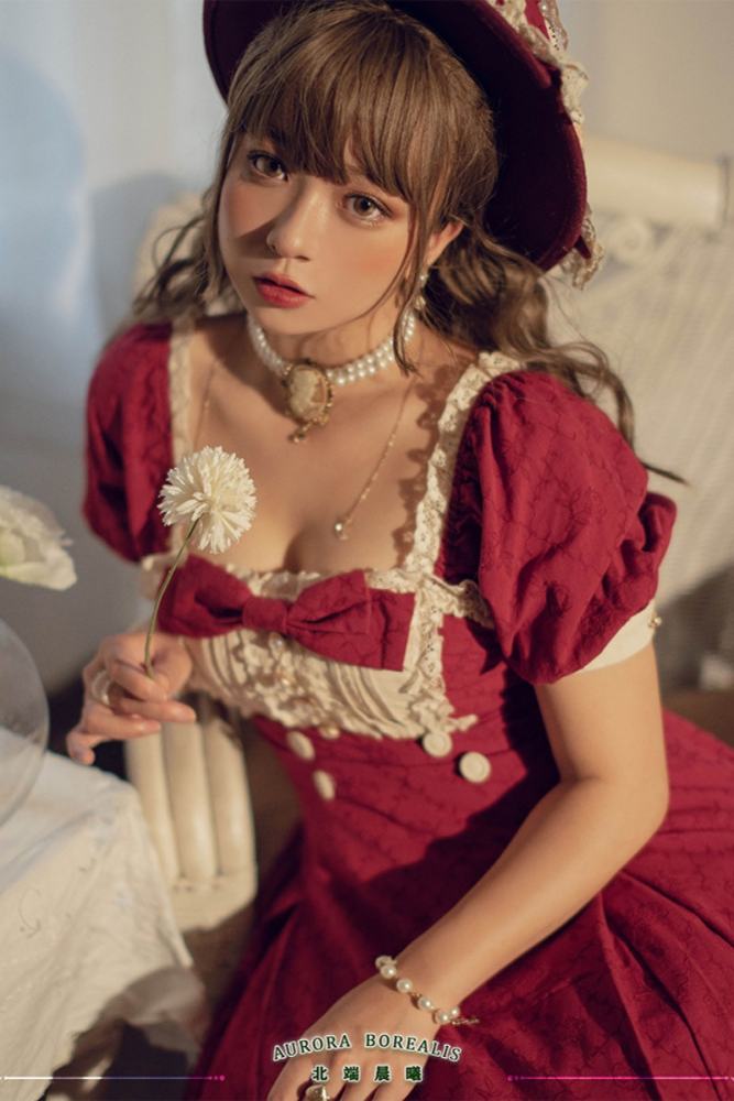 Rose Waltz by Aurora Borealis Lolita Short Sleeves OP