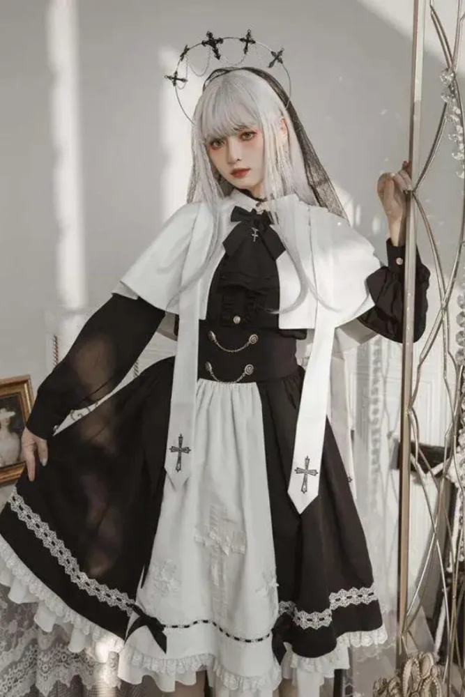 Castle Too Holy College Lolita Skirt, Blouse, Pants and Cape