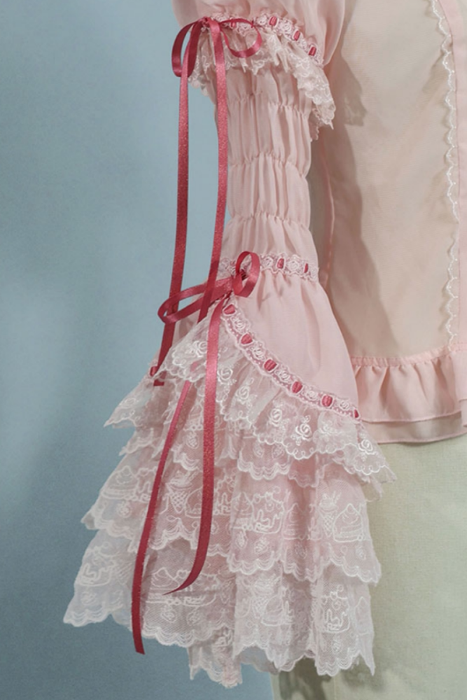 Antique Doll ~Strawberry Cream Bouquet~ Lolita JSK and Blouse