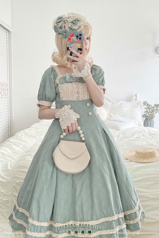 Rose Waltz by Aurora Borealis Lolita Short Sleeves OP