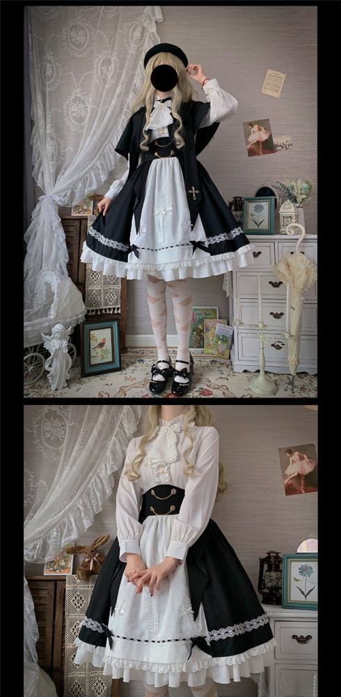 Castle Too Holy College Lolita Skirt, Blouse, Pants and Cape