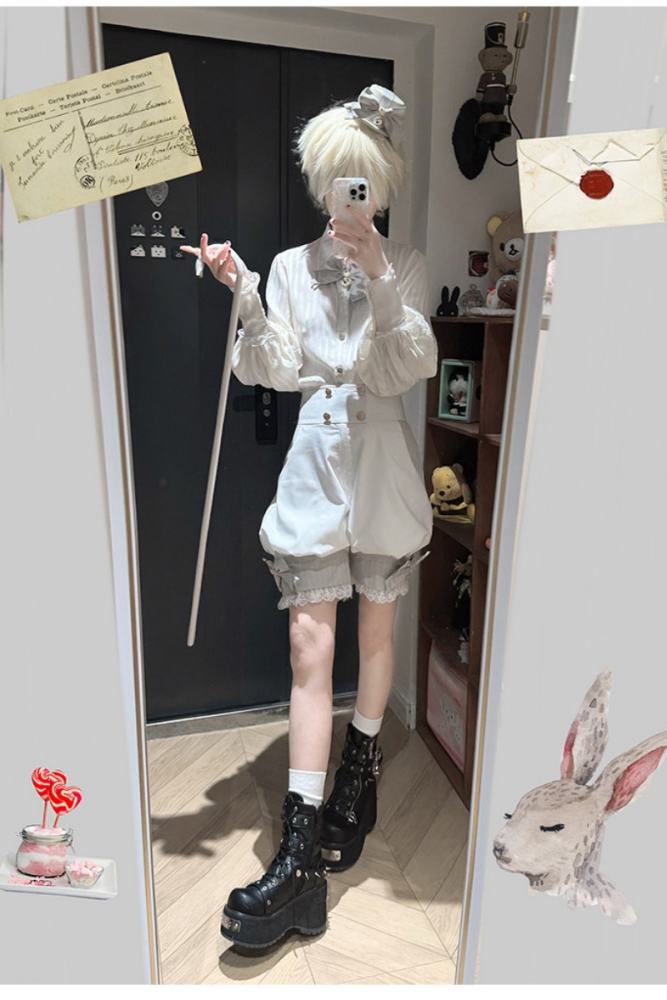 Castle Too ~Candy Shop~ Ouji Lolita Blouse and Short Pants
