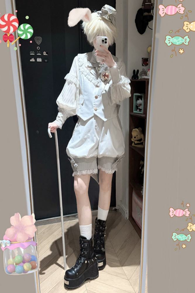 Castle Too ~Candy Shop~ Ouji Lolita Blouse and Short Pants