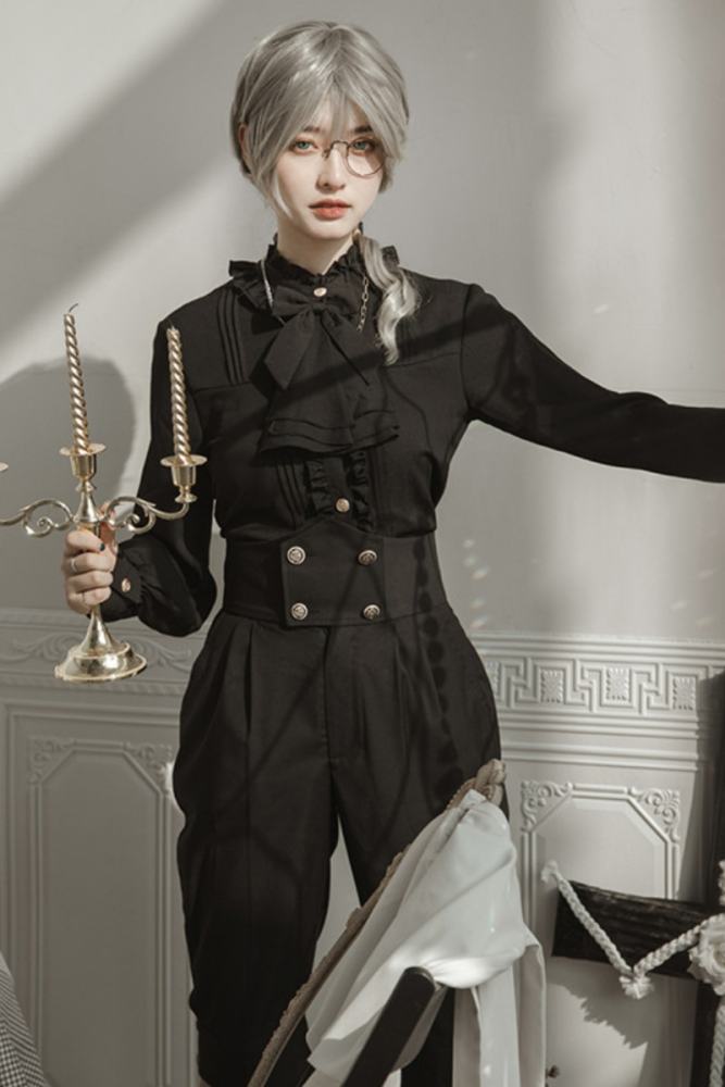 Castle Too Holy College Lolita Skirt, Blouse, Pants and Cape