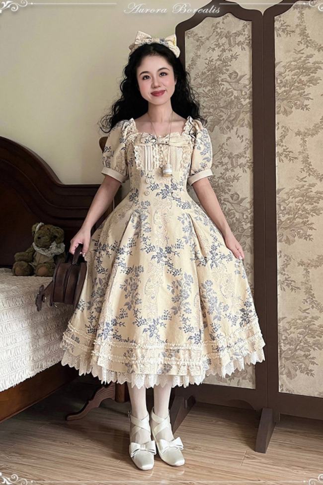 Rose Waltz by Aurora Borealis Lolita Short Sleeves OP