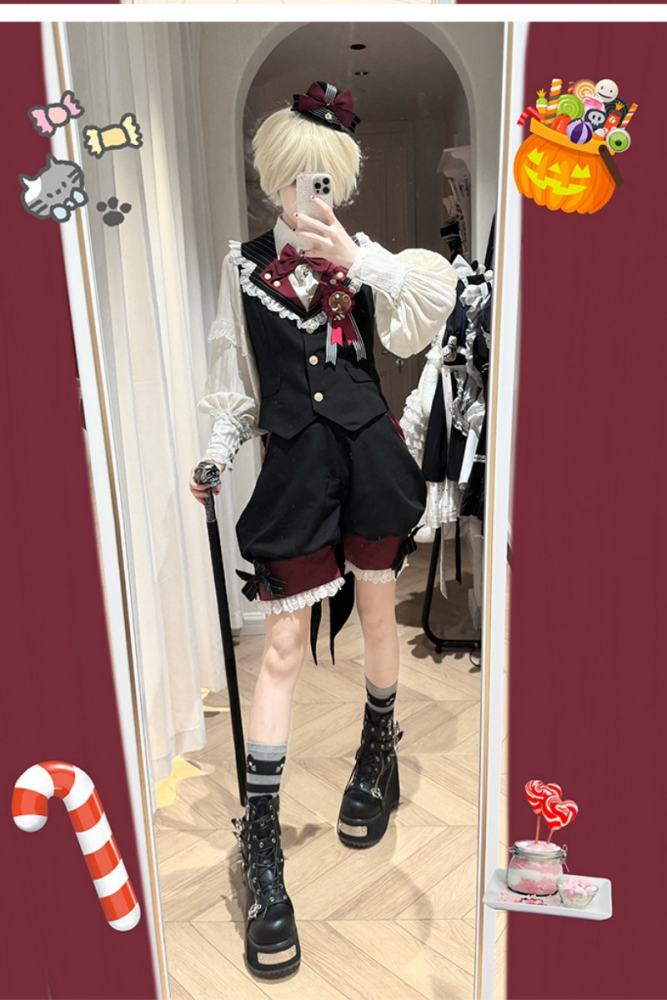 Castle Too ~Candy Shop~ Ouji Lolita Blouse and Short Pants