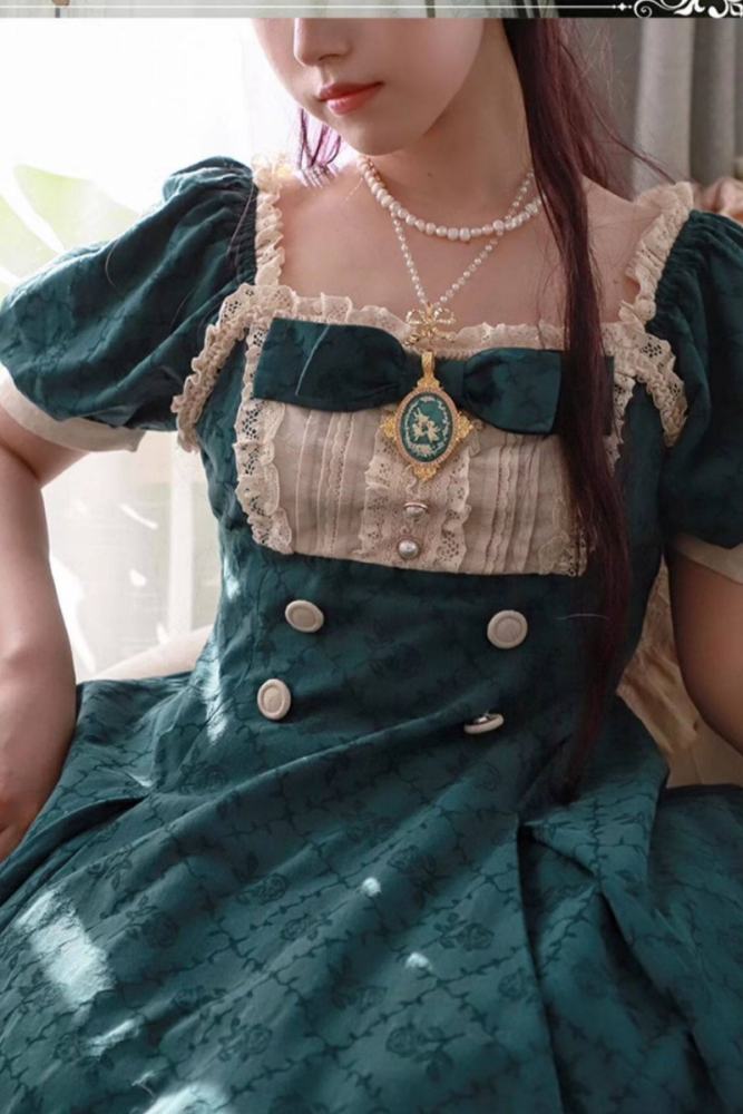 Rose Waltz by Aurora Borealis Lolita Short Sleeves OP