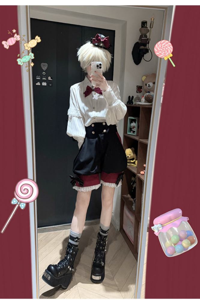 Castle Too ~Candy Shop~ Ouji Lolita Blouse and Short Pants
