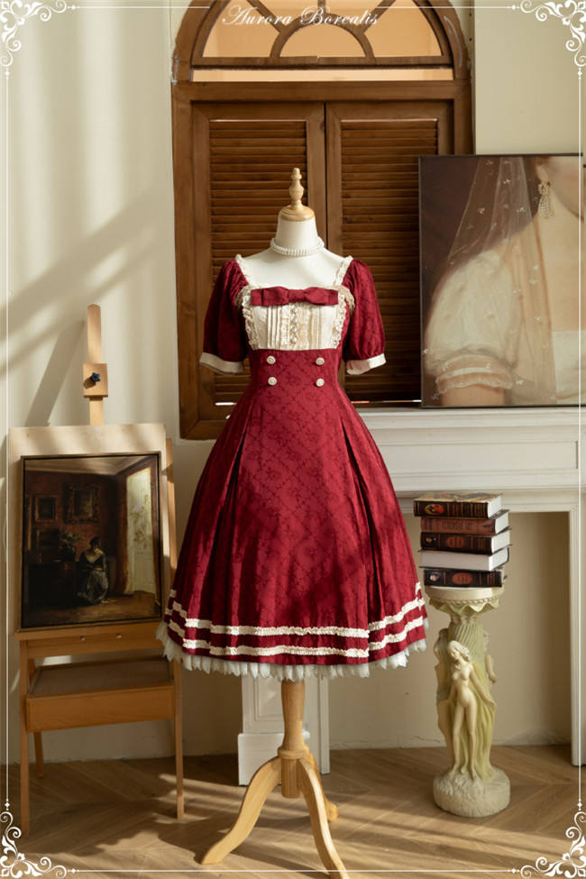 Rose Waltz by Aurora Borealis Lolita Short Sleeves OP