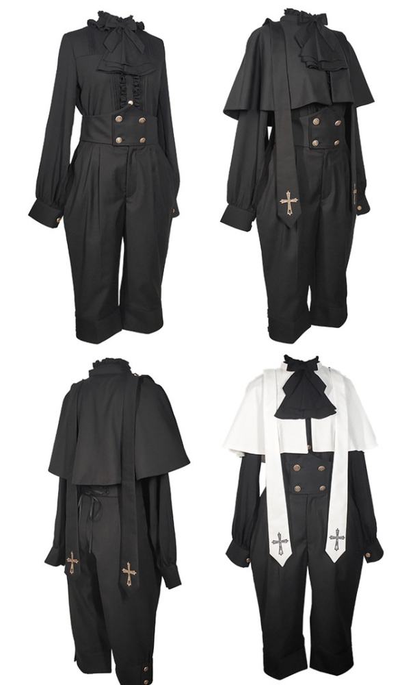 Castle Too Holy College Lolita Skirt, Blouse, Pants and Cape