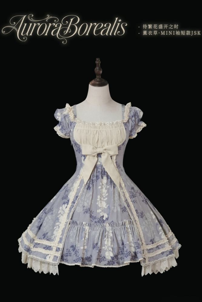 Aurora Borealis ~Wait for the Flowers to Bloom~ Printed Lolita OP and JSK