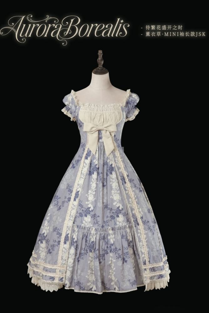 Aurora Borealis ~Wait for the Flowers to Bloom~ Printed Lolita OP and JSK