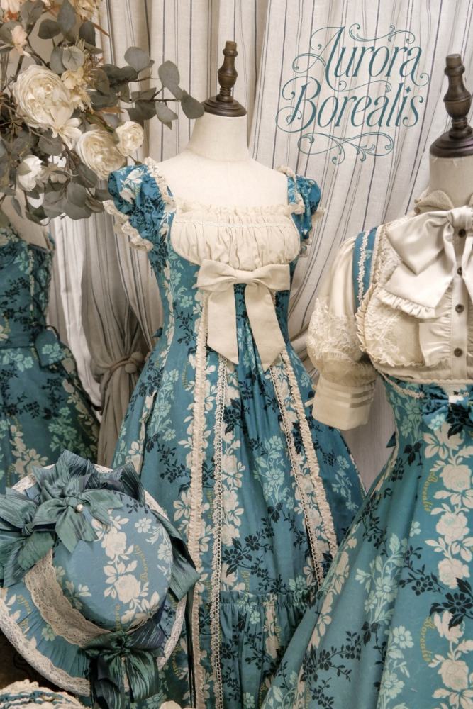 Aurora Borealis ~Wait for the Flowers to Bloom~ Printed Lolita OP and JSK