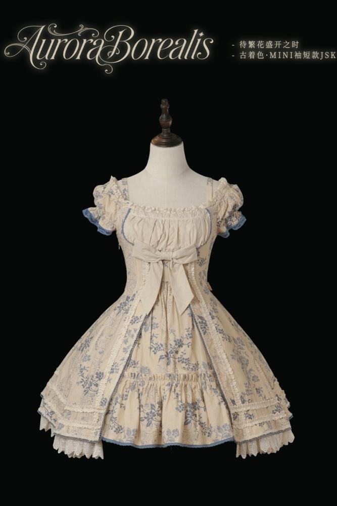 Aurora Borealis ~Wait for the Flowers to Bloom~ Printed Lolita OP and JSK
