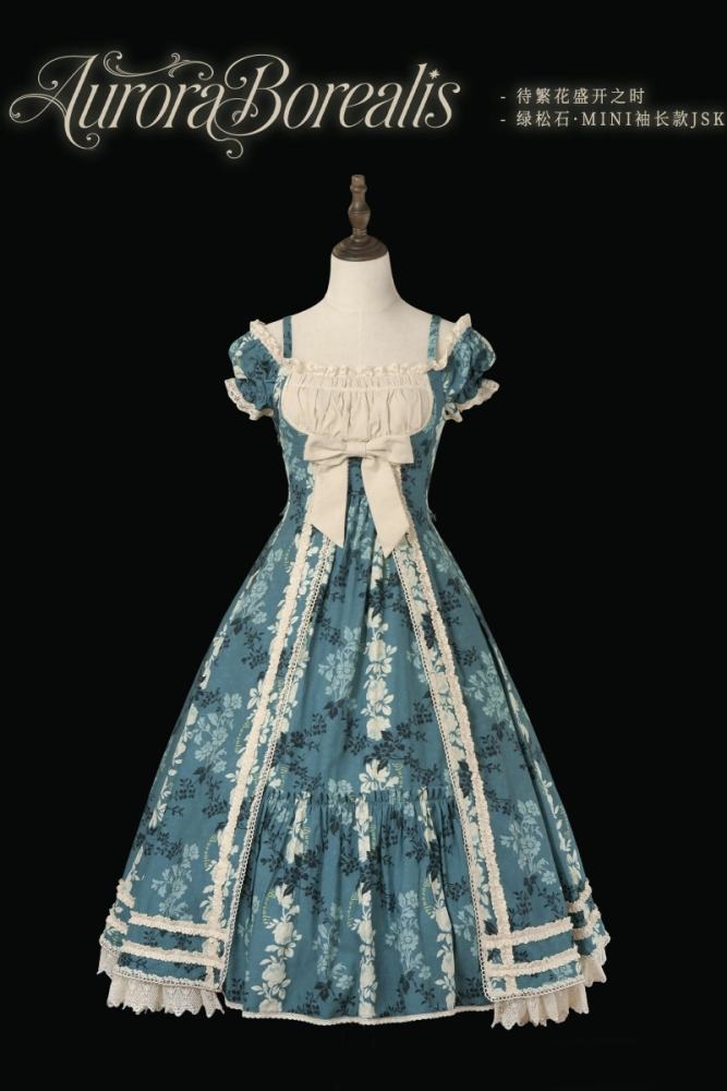 Aurora Borealis ~Wait for the Flowers to Bloom~ Printed Lolita OP and JSK
