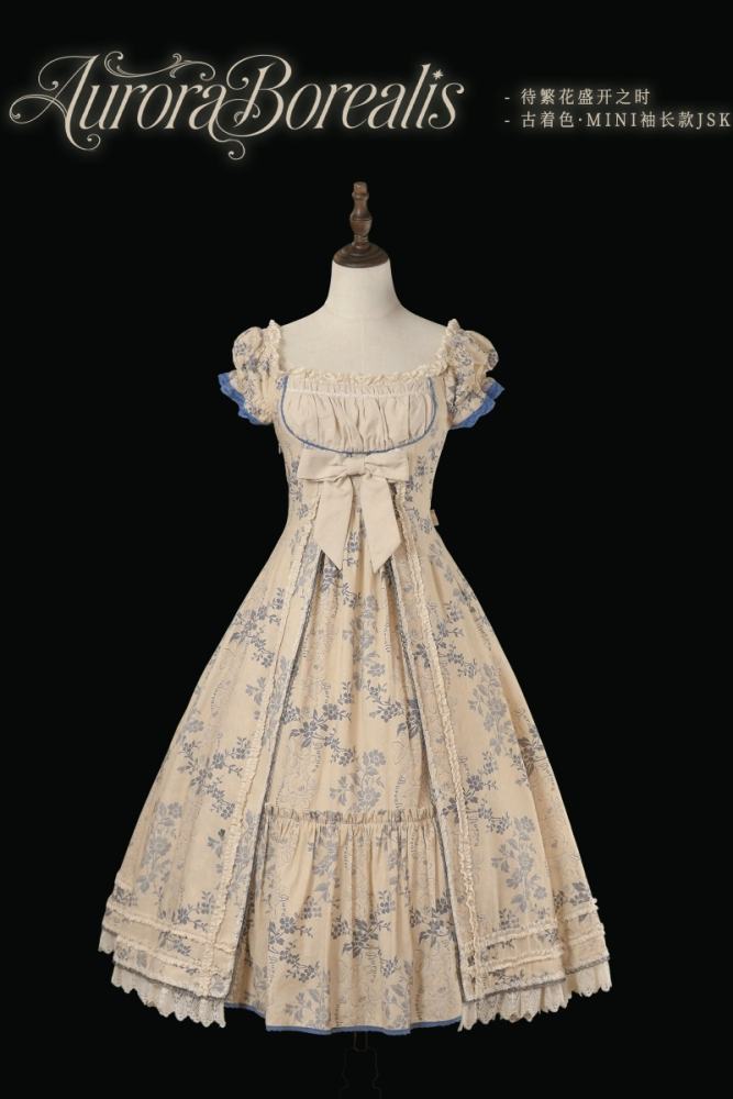 Aurora Borealis ~Wait for the Flowers to Bloom~ Printed Lolita OP and JSK