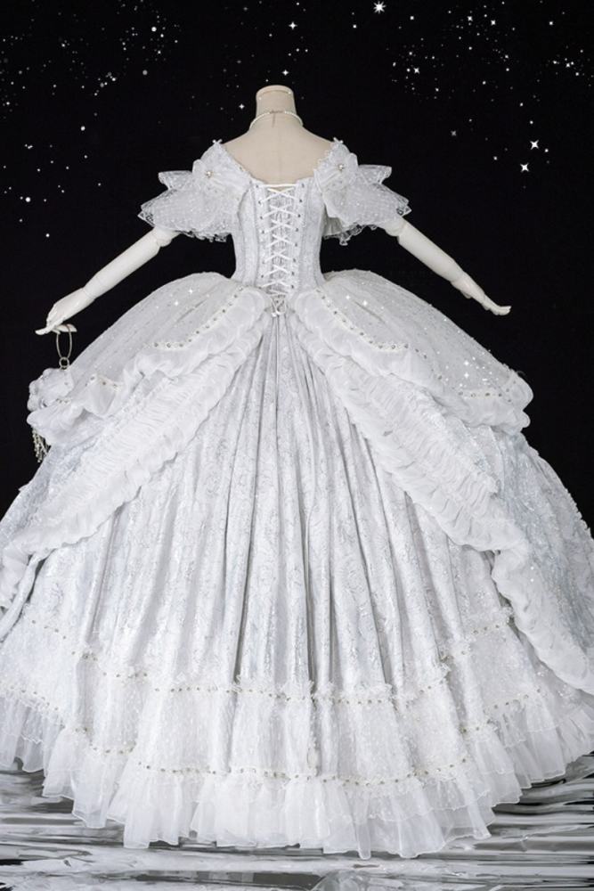 (BFM) Moonlit Rose Gorgeous Wedding Formal Dress Custom-Tailor
