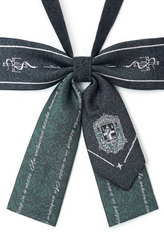 Pooting Bear Harry Potter Slytherin Green Bow Tie and Badge