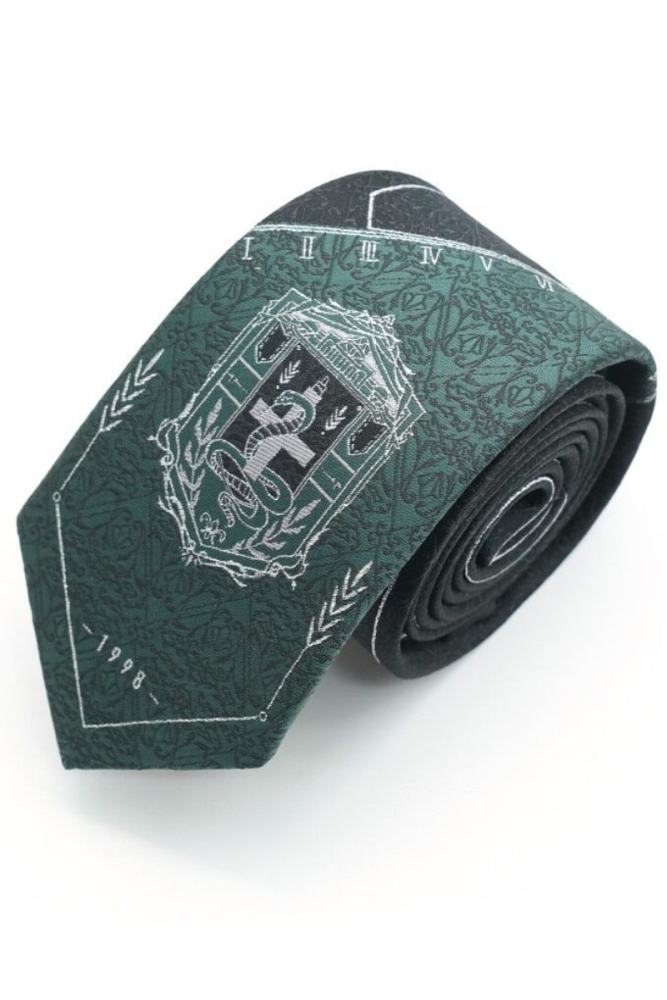 Pooting Bear Harry Potter Slytherin Green Bow Tie and Badge