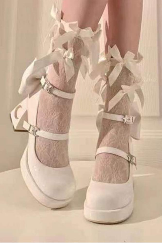Sweet Starmoon Lolita Heels Shoes Round Toe