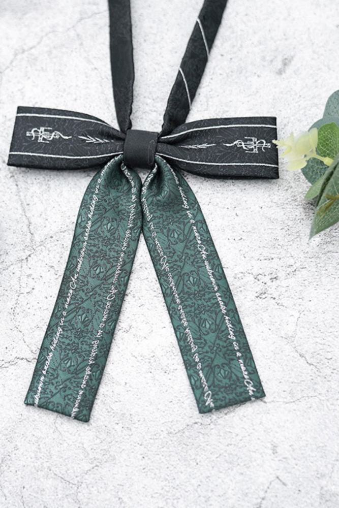 Pooting Bear Harry Potter Slytherin Green Bow Tie and Badge