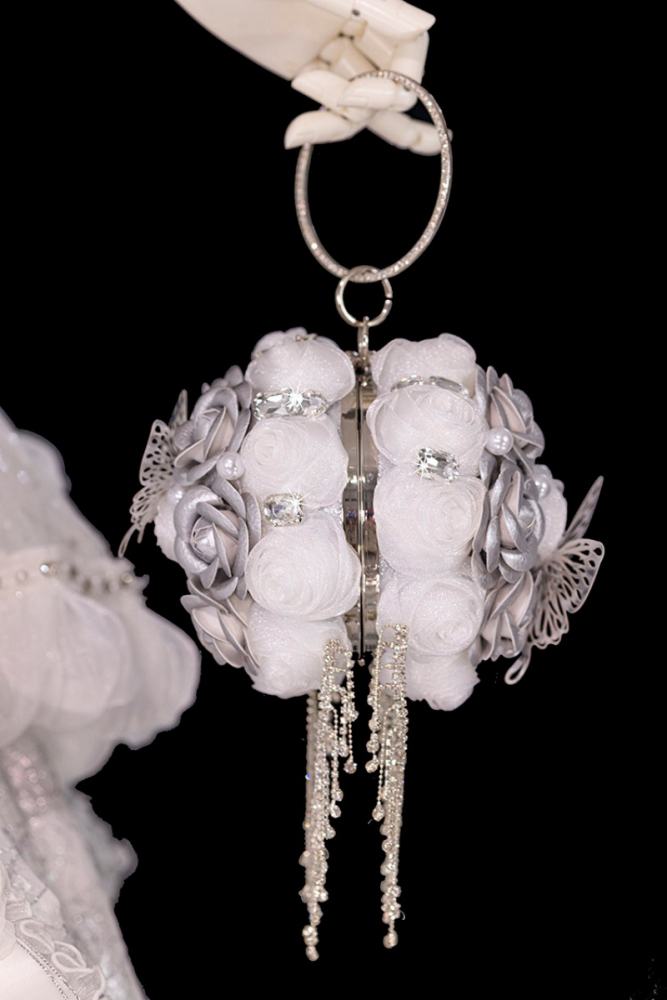 (BFM) Moonlit Rose Gorgeous Lolita Headdress Bag and Petticoat