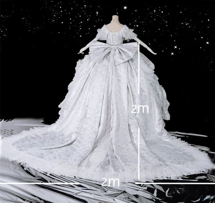 (BFM) Moonlit Rose Gorgeous Lolita Headdress Bag and Petticoat